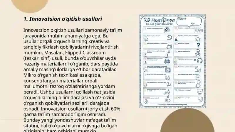Kreativ taʼlim muhitning asosiy talablari 3
