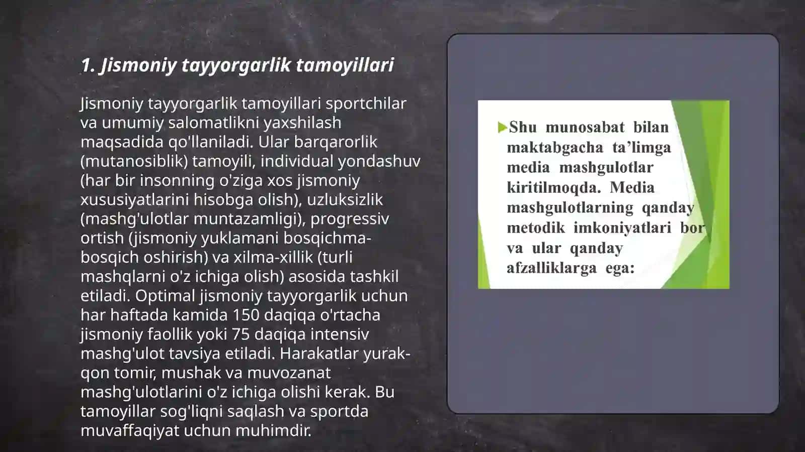 Sport mashgulotlarning tamoyilari 3