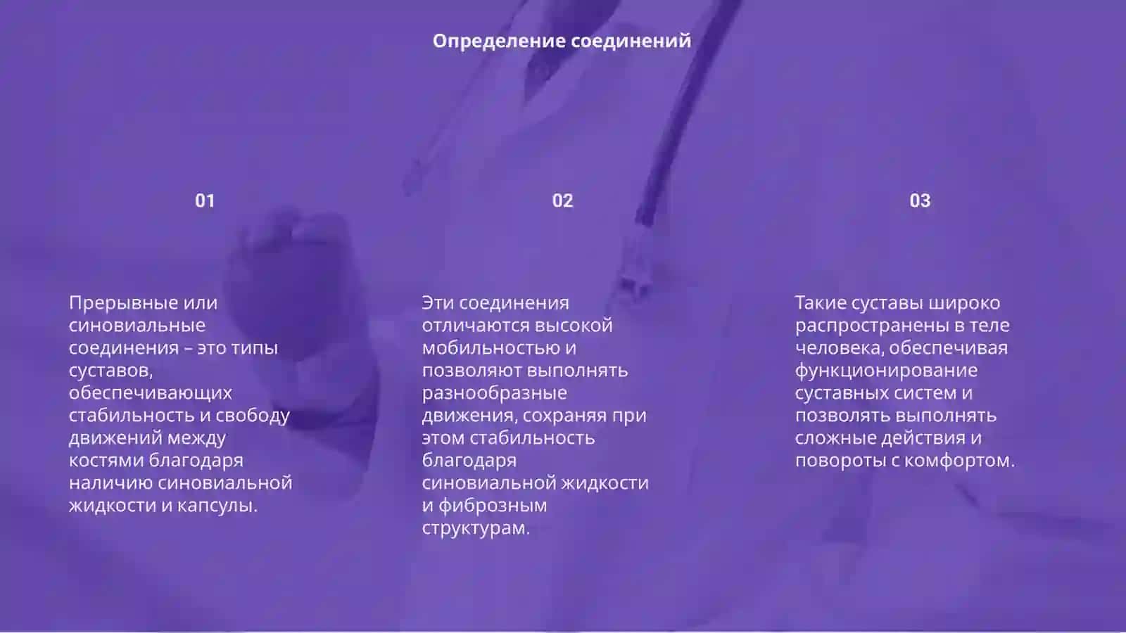 Прерывные или синовиальные соединения 3