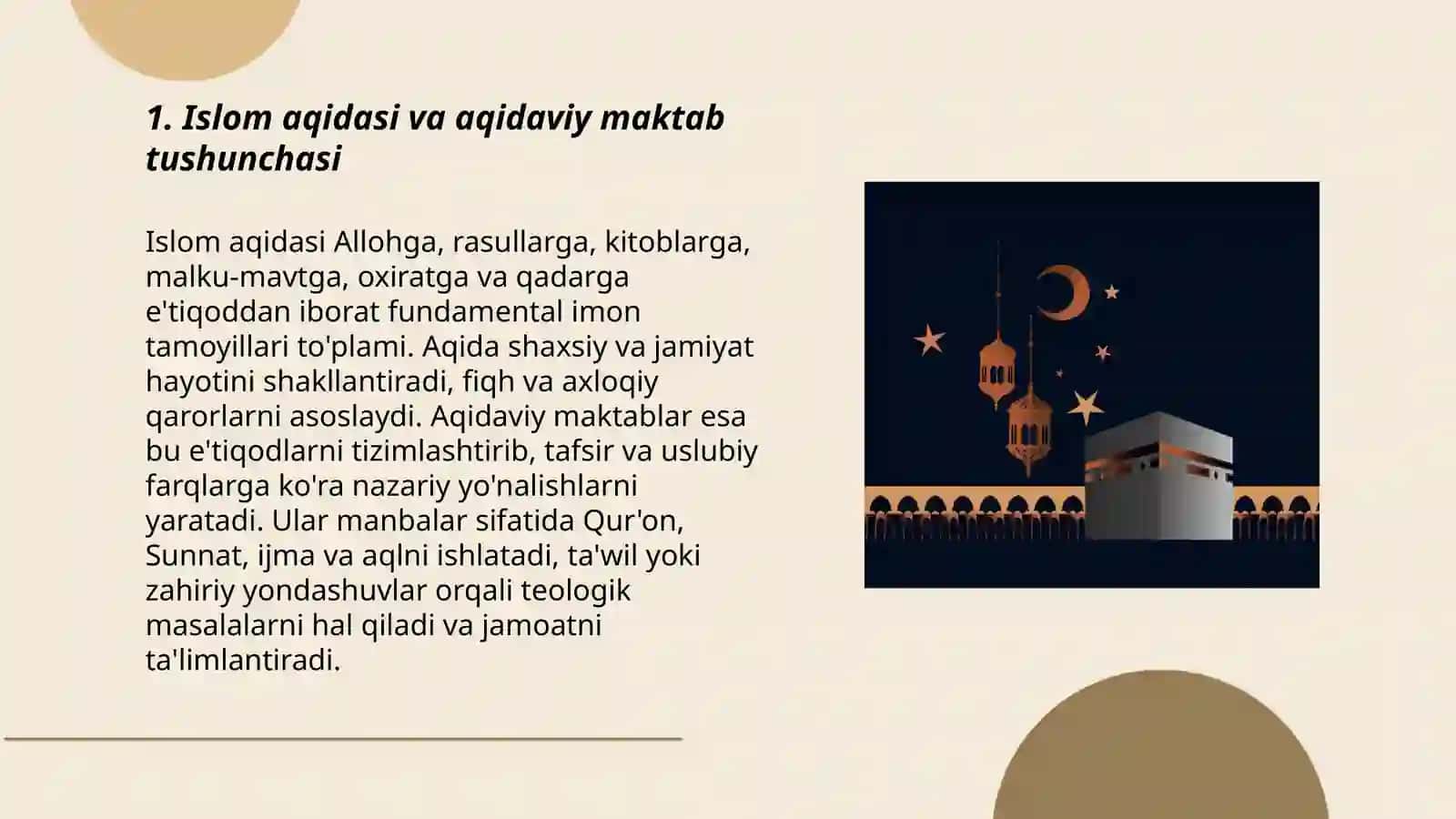 Islom dini aqidaviy maktablari 3