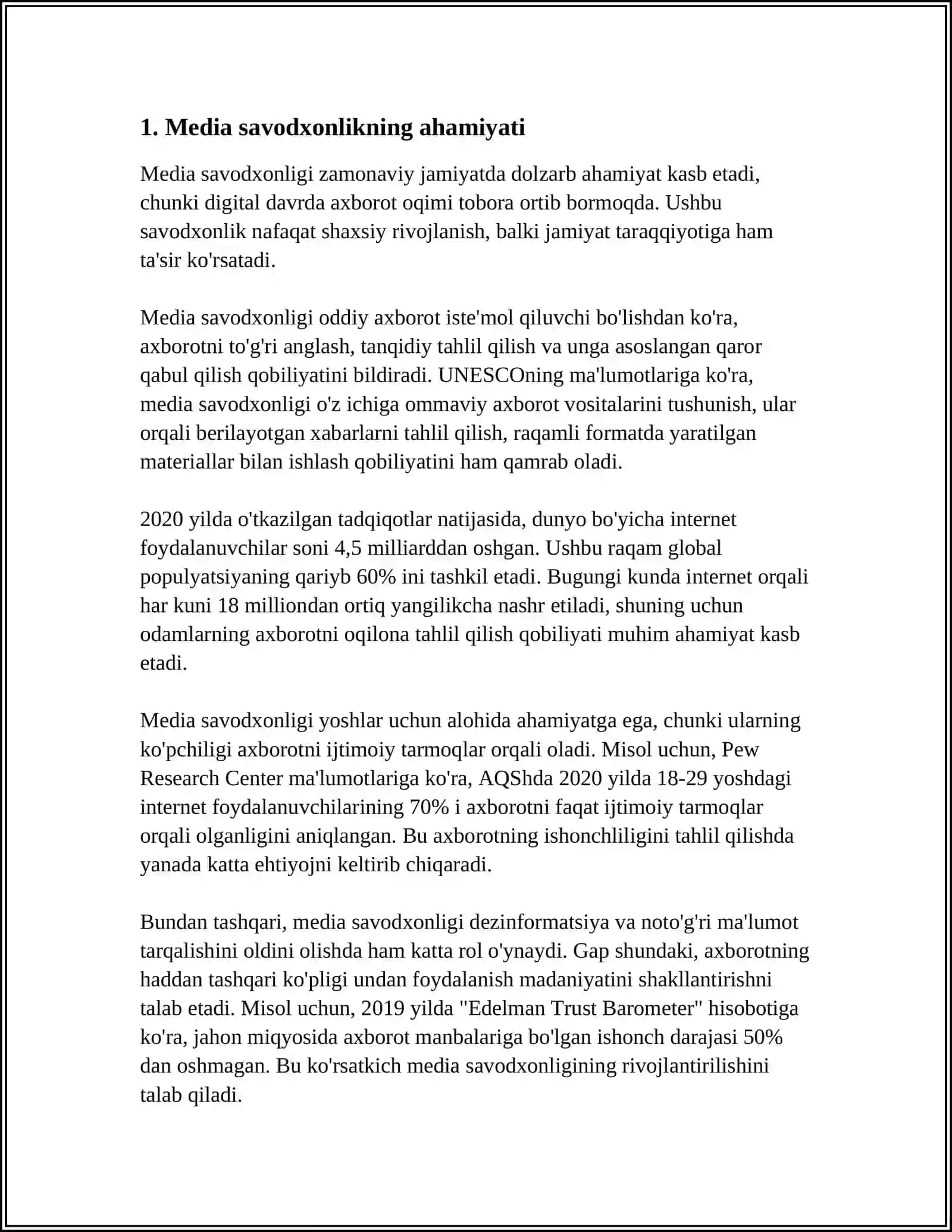 MEDIA SAVODXONLIKNI RIVOJLANTIRISH YÔLLARI 3