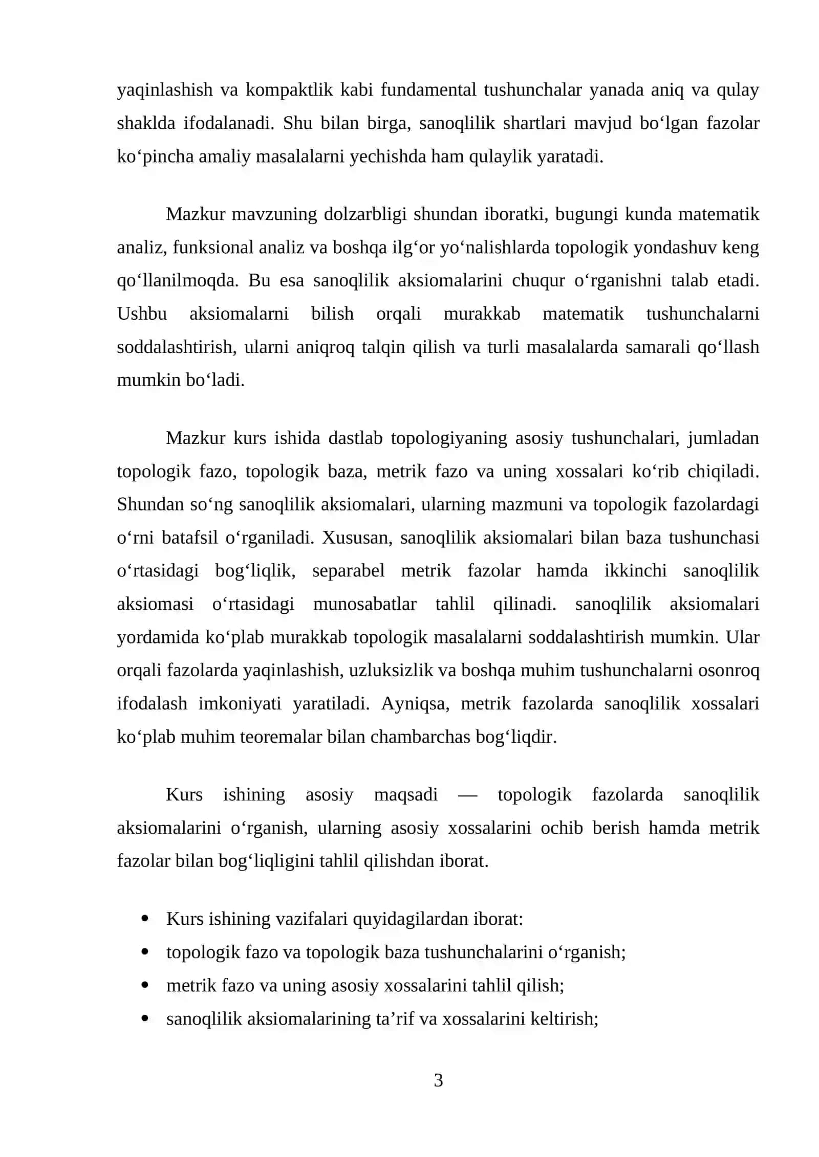 Sanoqlilik aksiomalari.Birinchi sanqolilik aksiomasi . Ikkinchi sanoqlilik aksiomasi 3