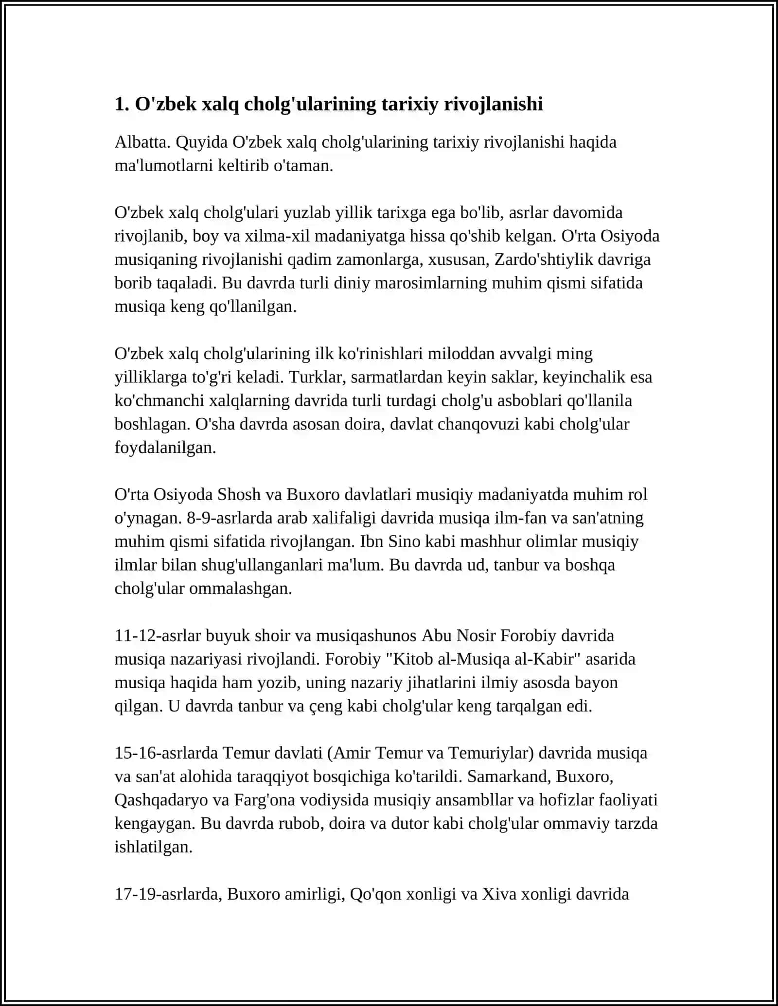 O'zbek Xalq Cholg'ularini Ikkita Asosiy Yonalishda Rivojlanishi 3