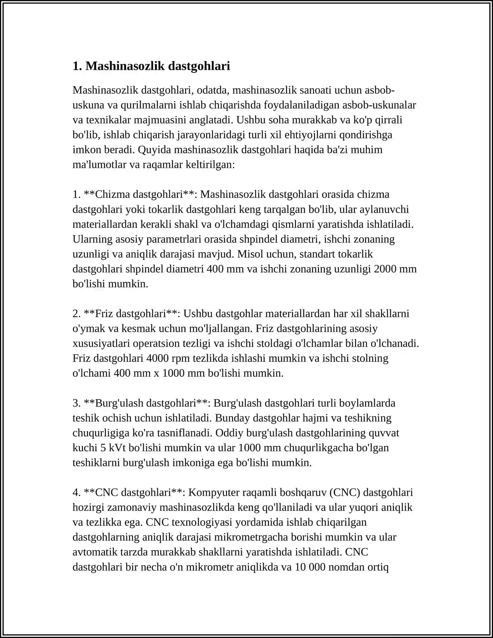 Mashinasozlik dastgohlari 3