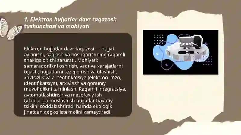 Elektron hujjatlar davr taqazosi 3