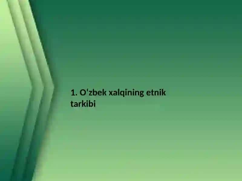 Oʻzbek xalqini etnik tarixi, Etnologiya 3