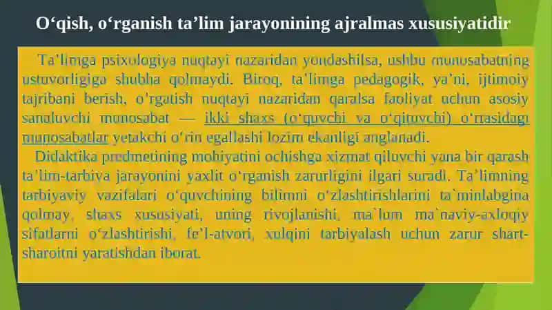 Didaktika Ta’lim Nazariyasi 3