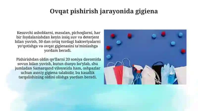 Bogʻlovchi va idishlar gigienasi 3