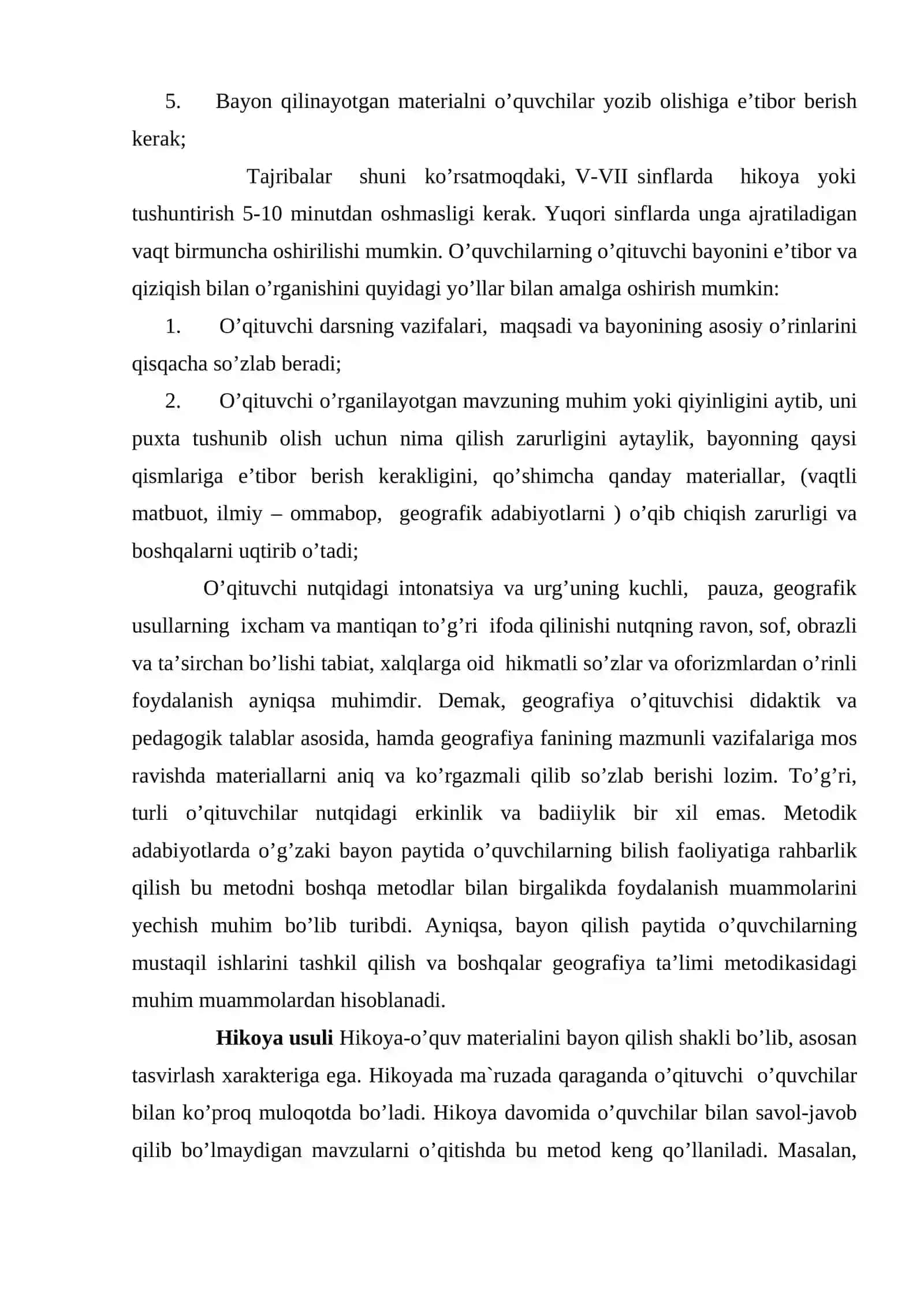 Og`zaki bayon qilish metodlari 3