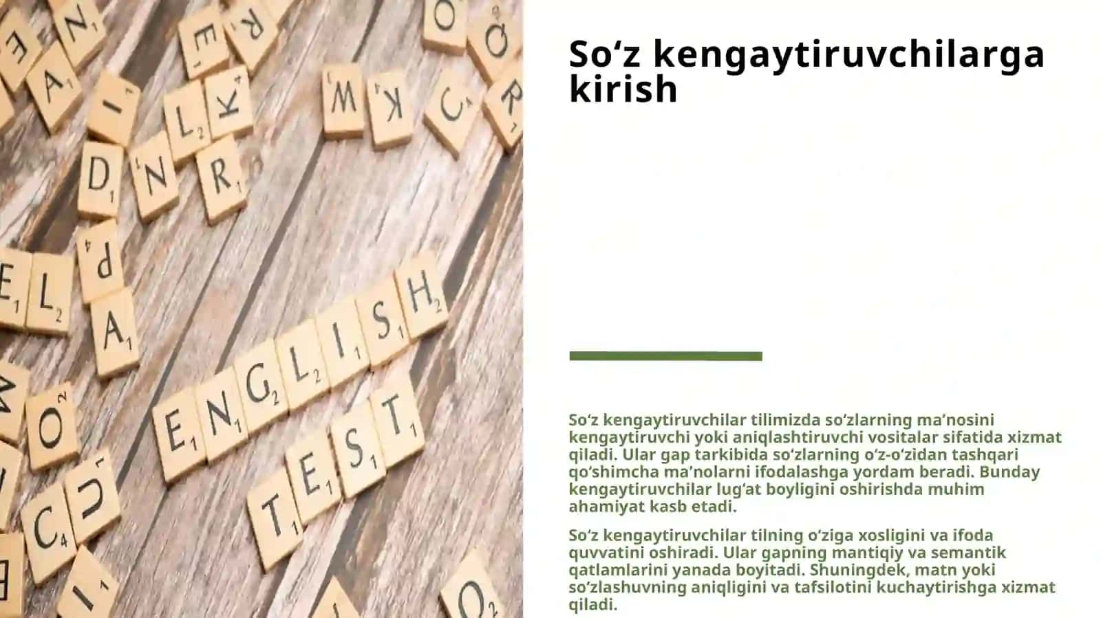 SOʻZ VA GAP KENGAYTIRUVCHILAR 3