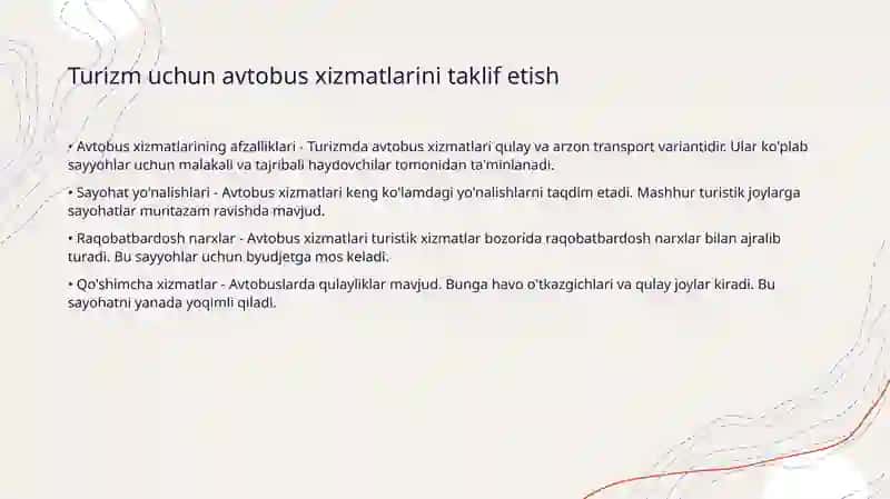 Turizm sohasida transport hizmatlari 3