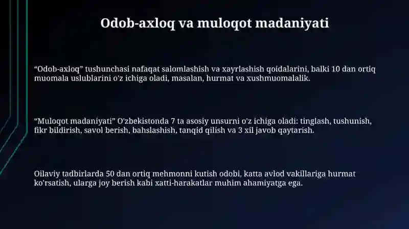Etiket va muomilaviy madaniyat 3