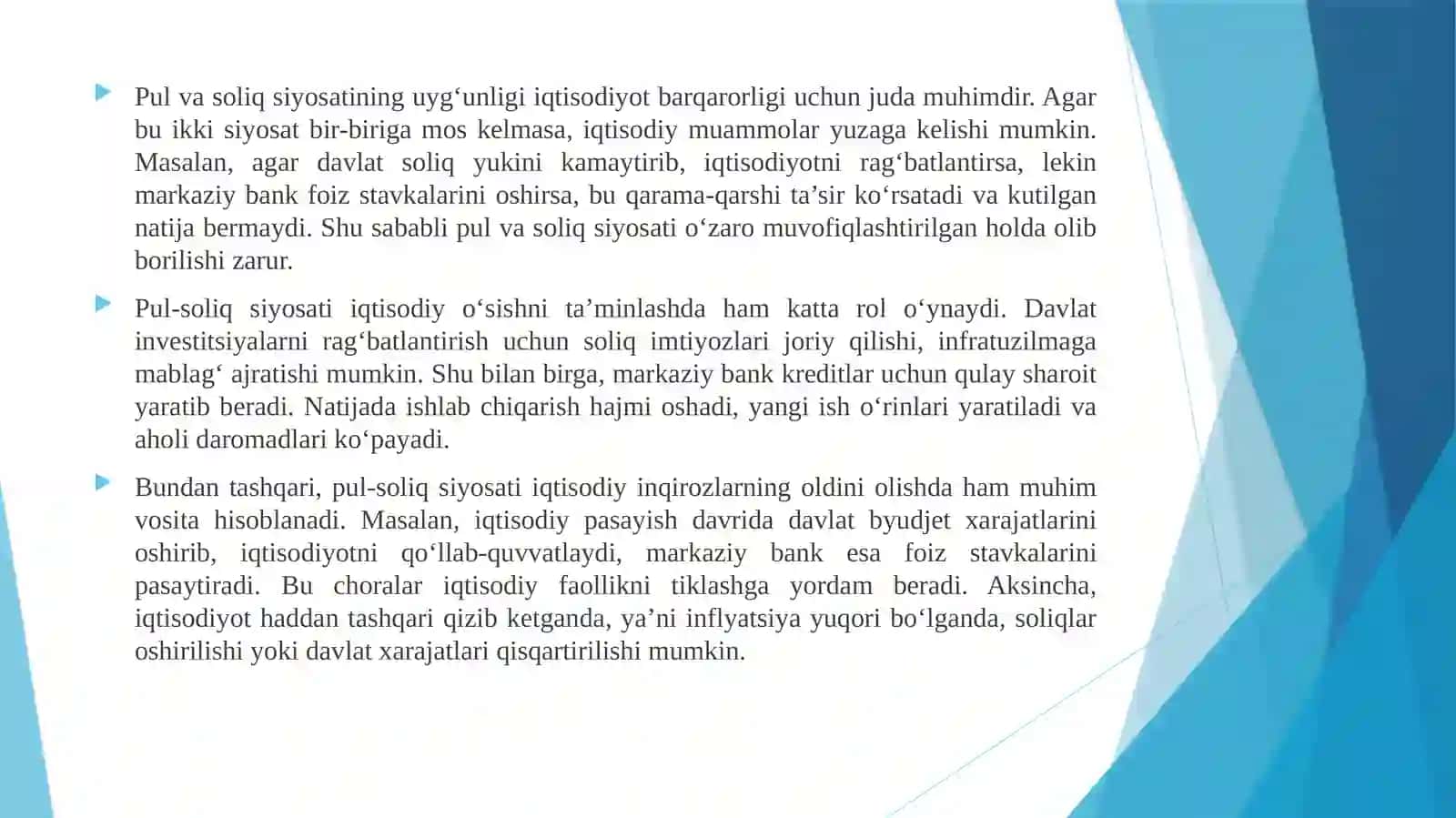 Pul-soliq siyosati 3