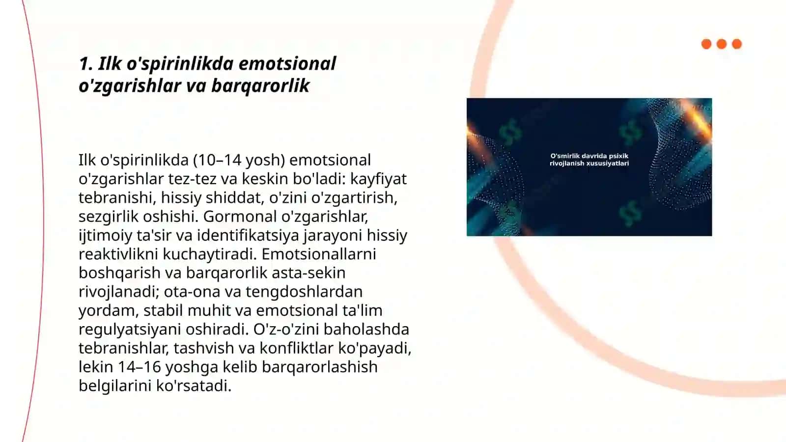 O'smirilik davridagi psixik rivojlanish 3