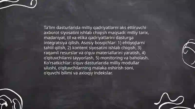 Ta'limda Milliy Qadriyatlar va Axborot Siyosati 3