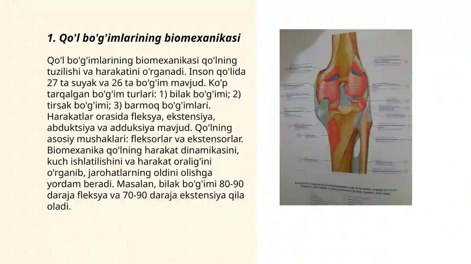 Qo'l bo'g'imlarining biomexanikasi 3