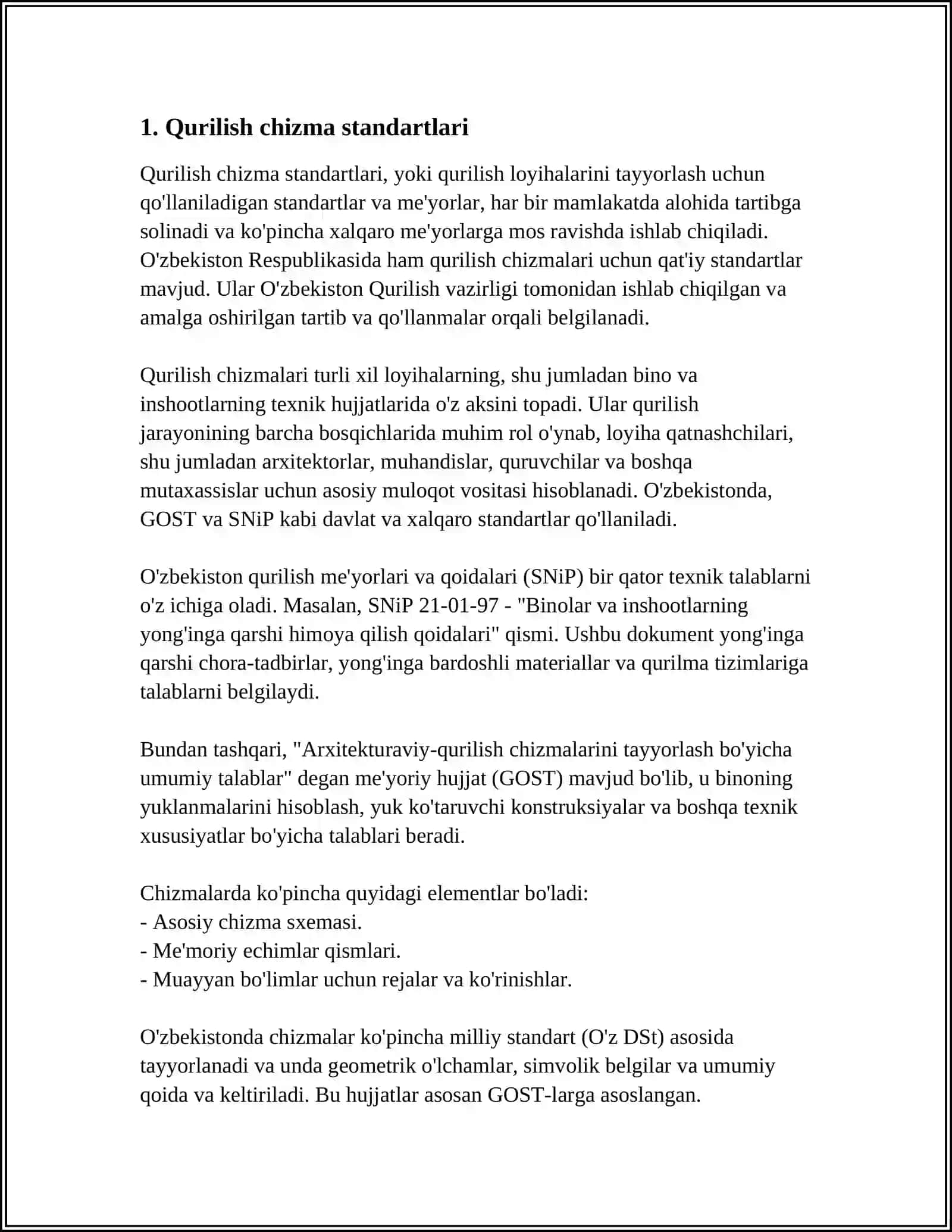 QURILISHIDA CHIZMACHILIK 3