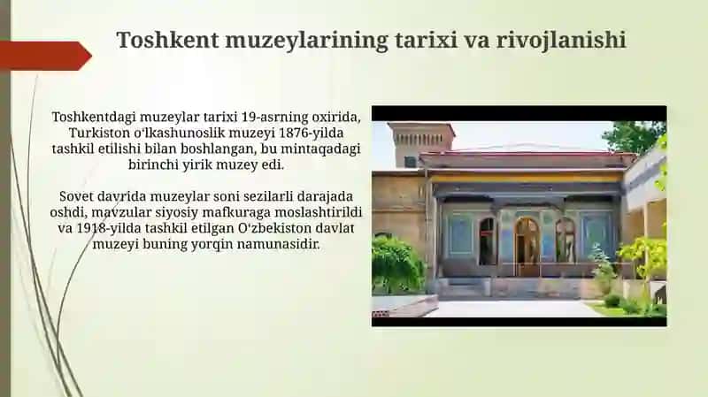 Toshkent Muzeylari: Tarix va Rivojlanish 3