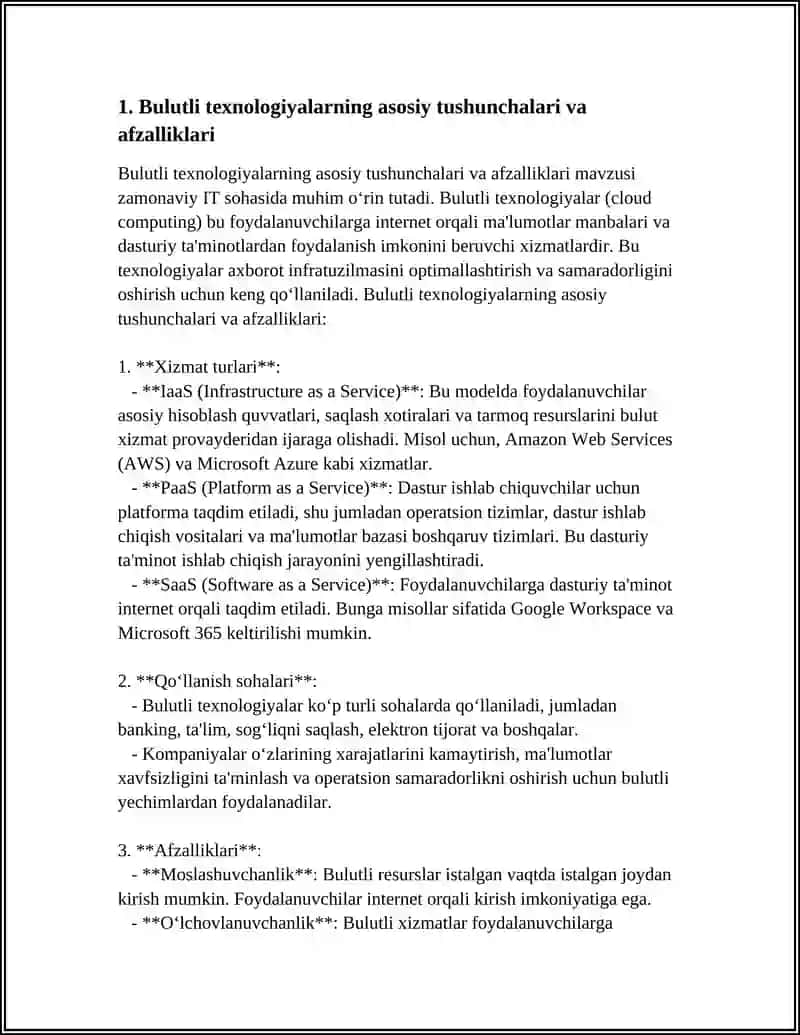 Bulutli texnologiyalar (Cloud Computing) 3