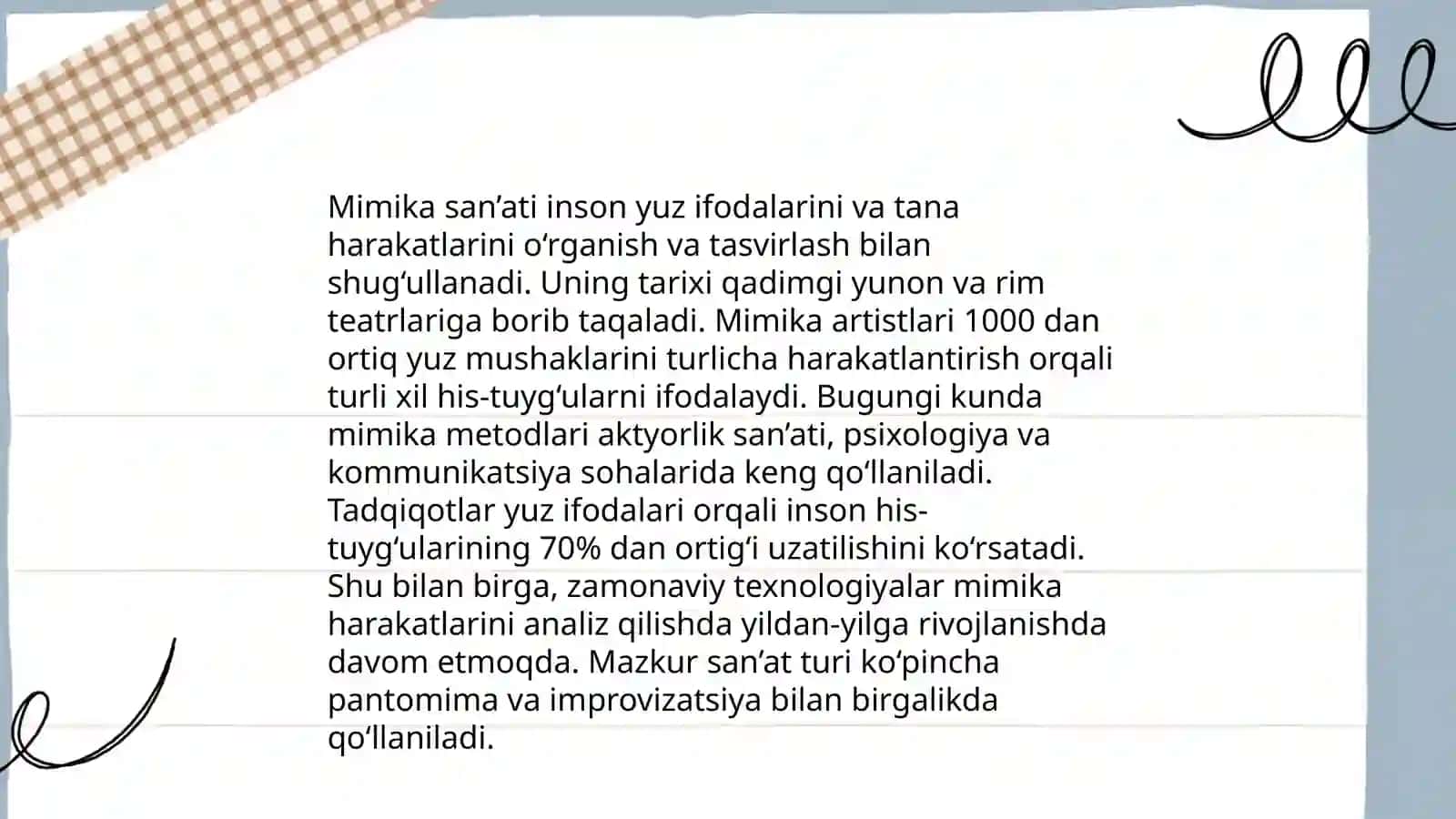 Pedagogik texnika: mimika pantomimika jest 3