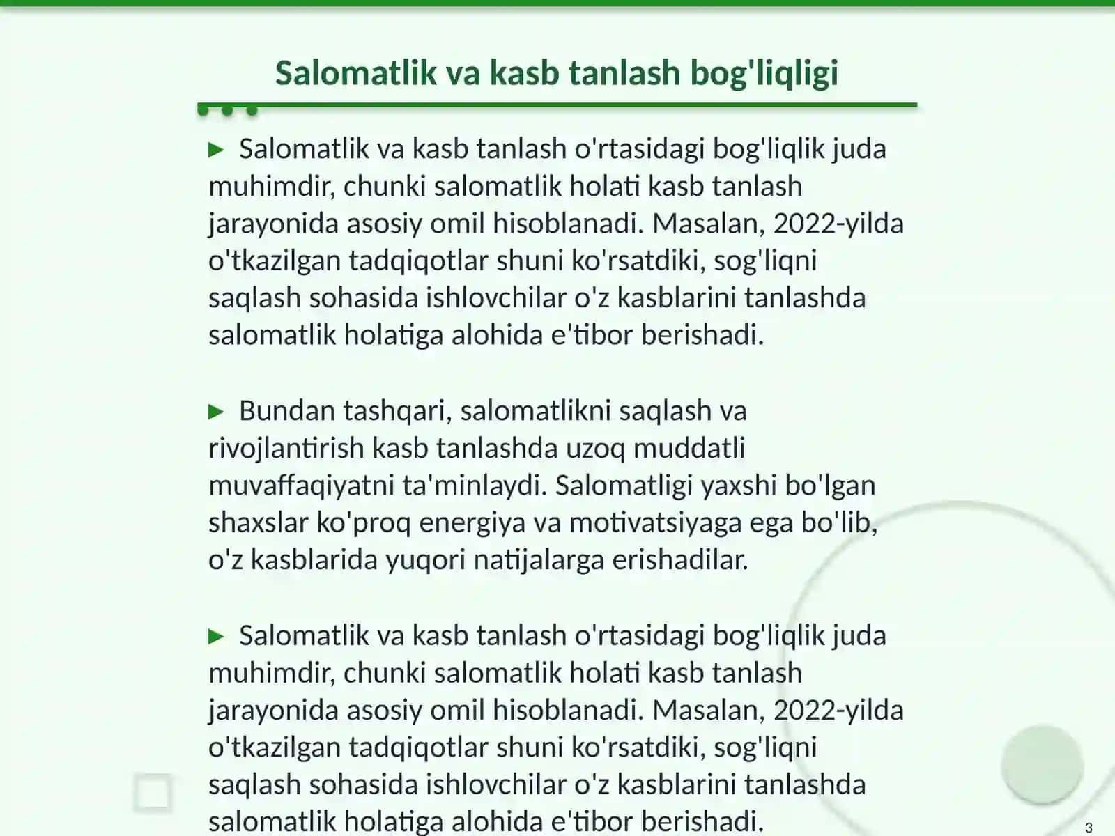 Salomatlik va Kasb Tanlashning Ahamiyati 3