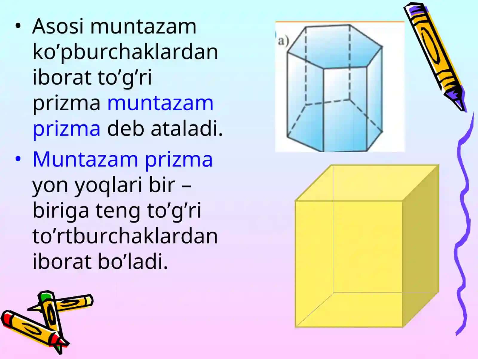 Prizma va uning kesimlari 3