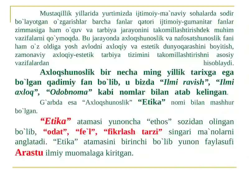 Axloq falsafasi (Etika) 3