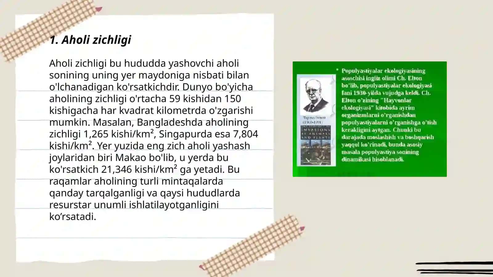 Populyatsiya ekalogiyasi 3