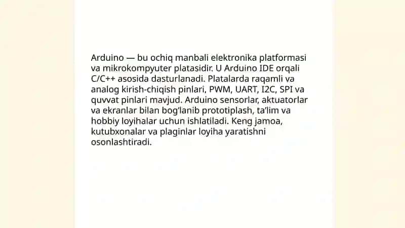 Arduino platasi va ularning turlari 3