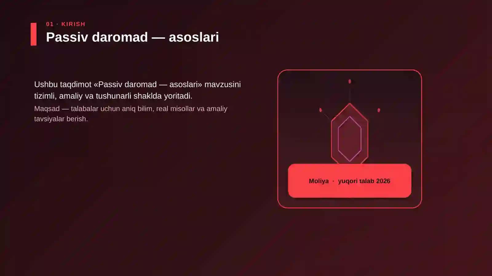 Passiv daromad — asoslari 3