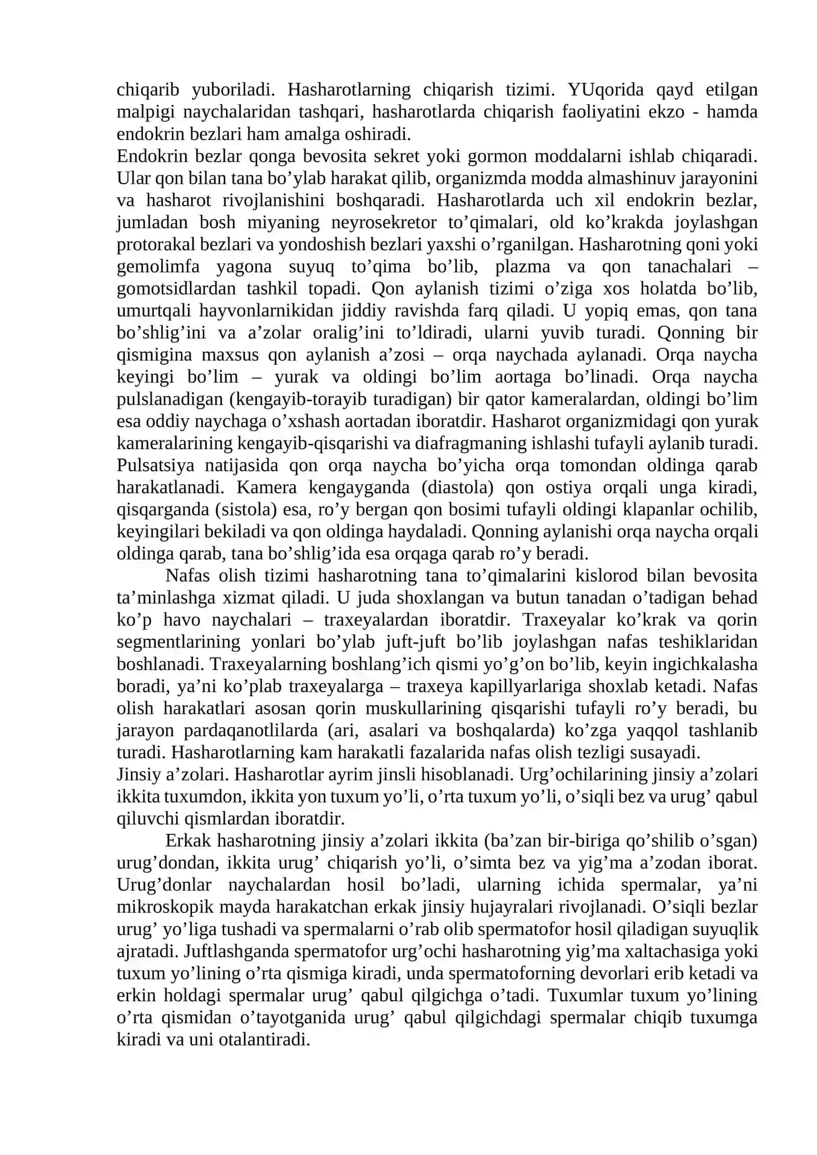 Hasharotlarning morfologiyasi va anatomiyasi 3
