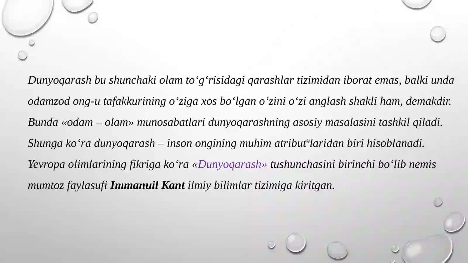 Dunyoqarash tushunchasi va uning tarixiy shakllari 3