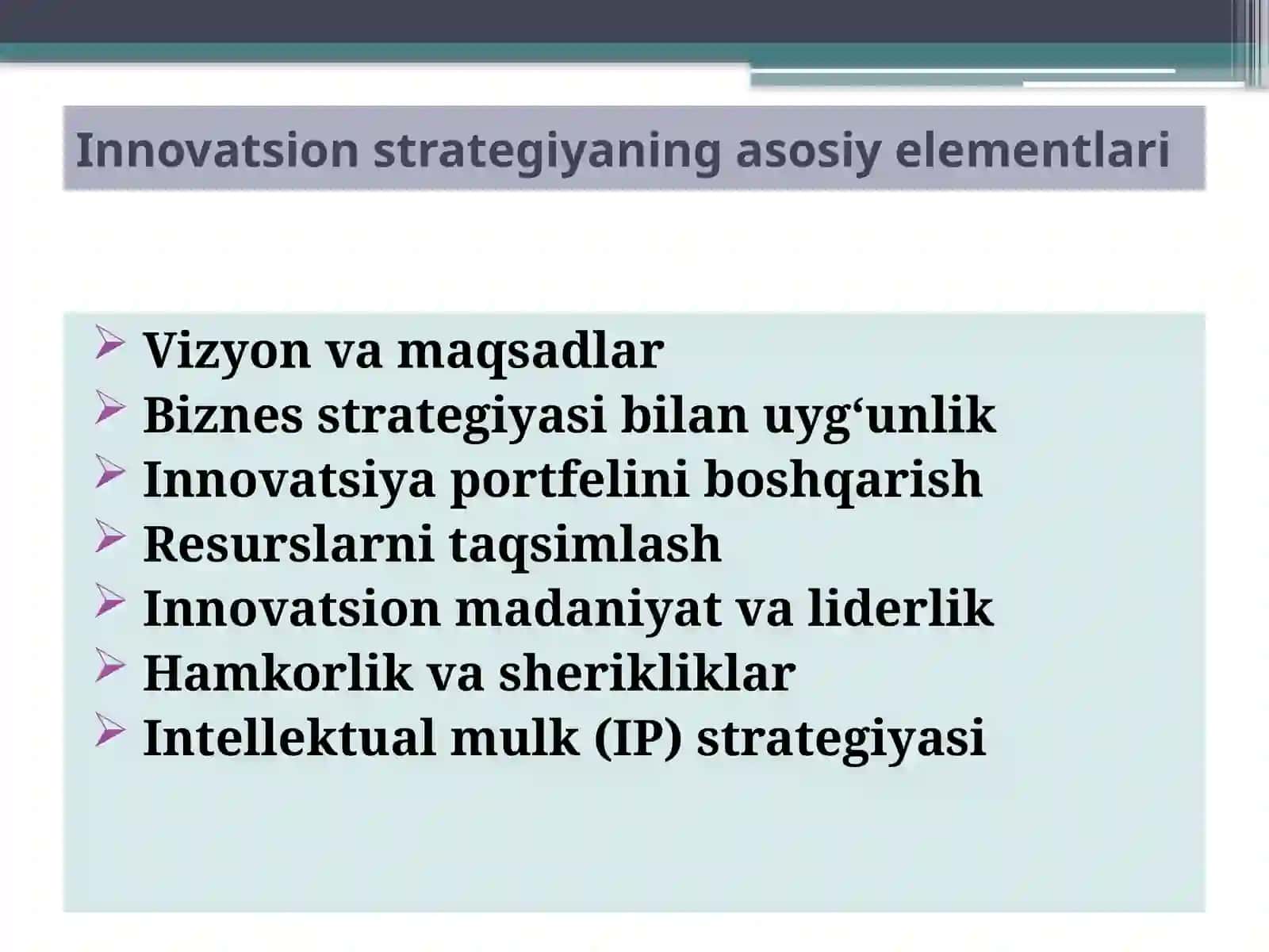 Innovatsiyon strategiyalar 3