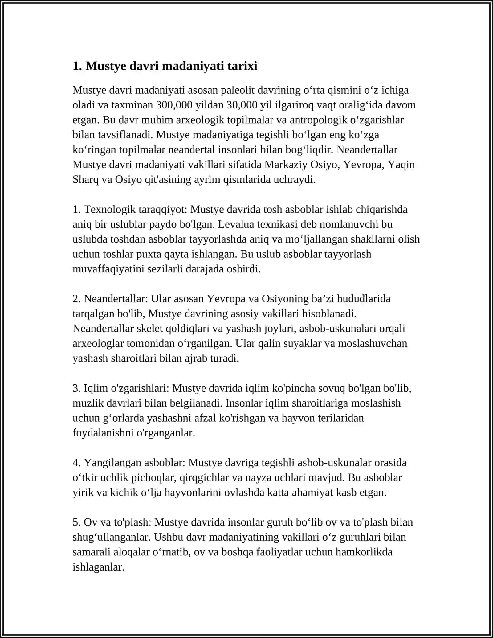 MUSTYE DAVRI MADANIYATI 3