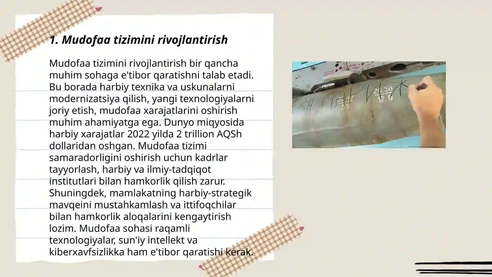 Mudofaa tizimini rivojlantirish 3