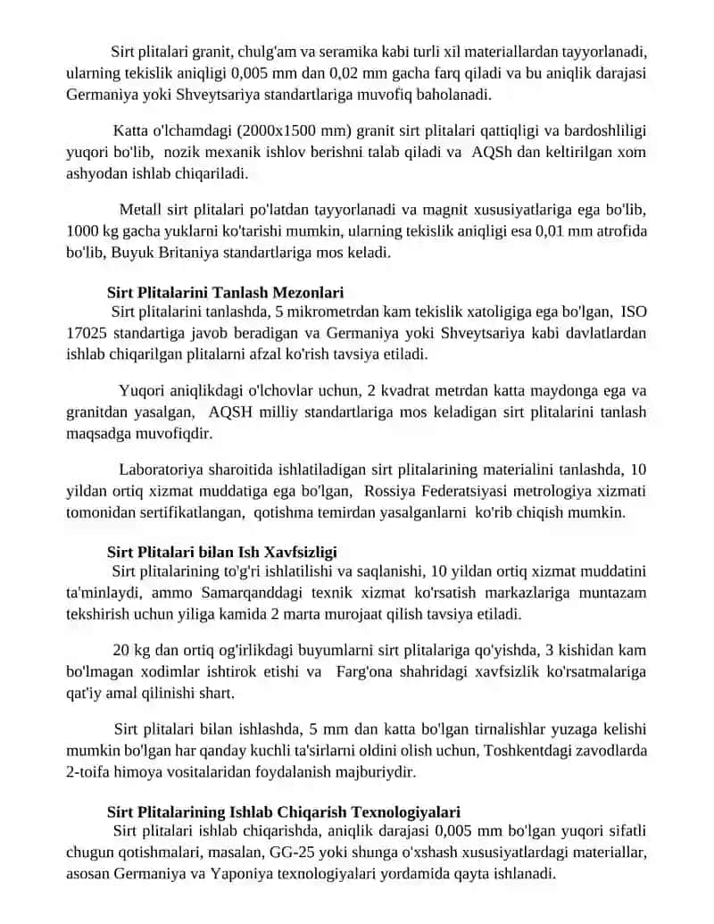 Sirt Plitalarining Aniqligi va Xatolar Manbalari 3