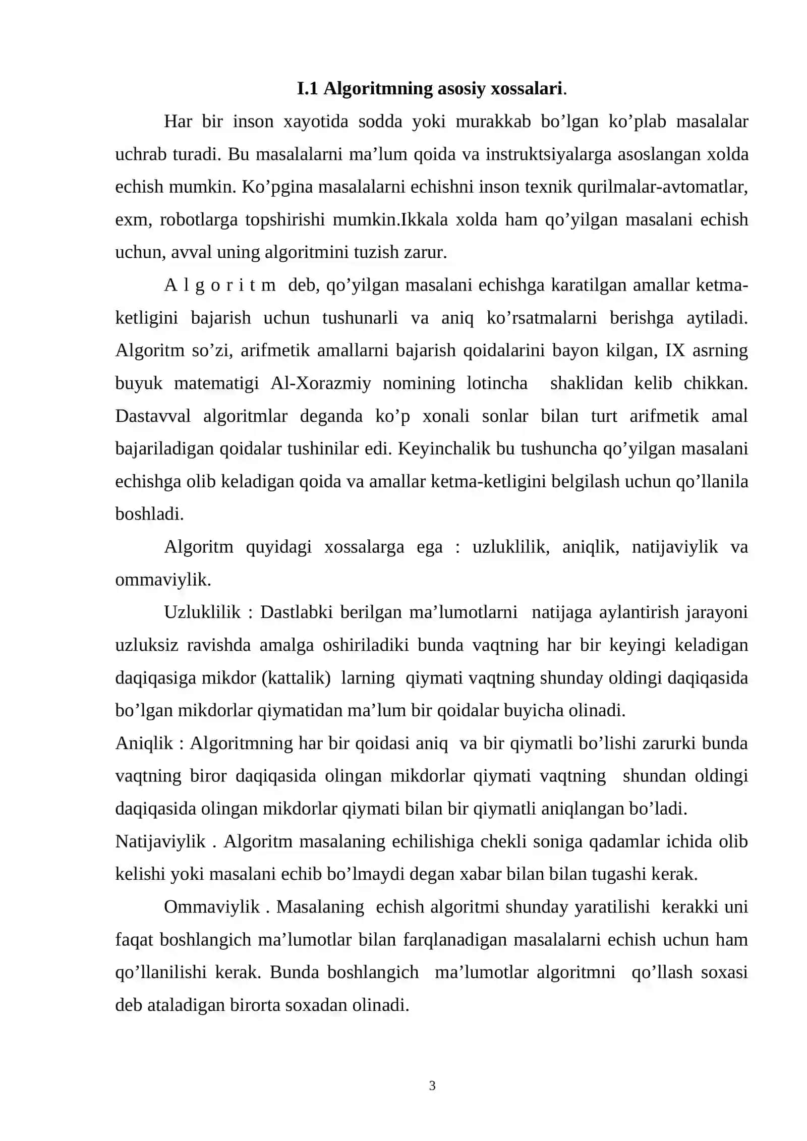 Algoritmni tavsiflash usullari 3