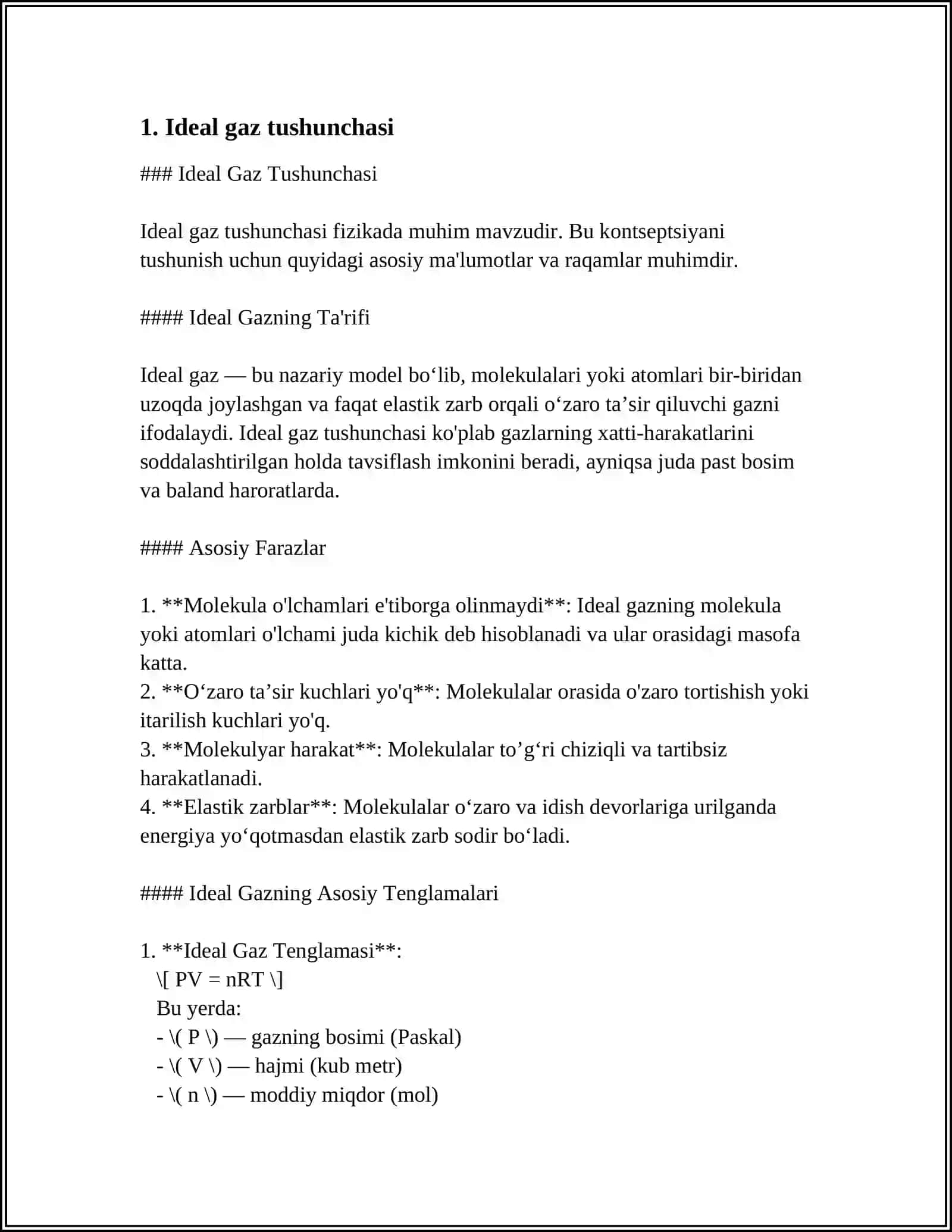 Ideal Gaz Tushunchasi 3