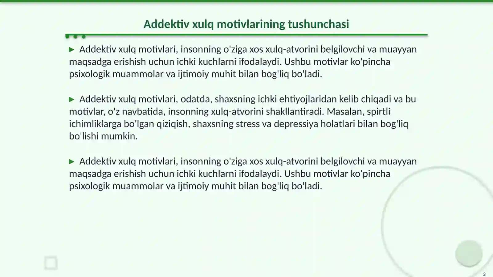 Addektiv xulq motivlari 3