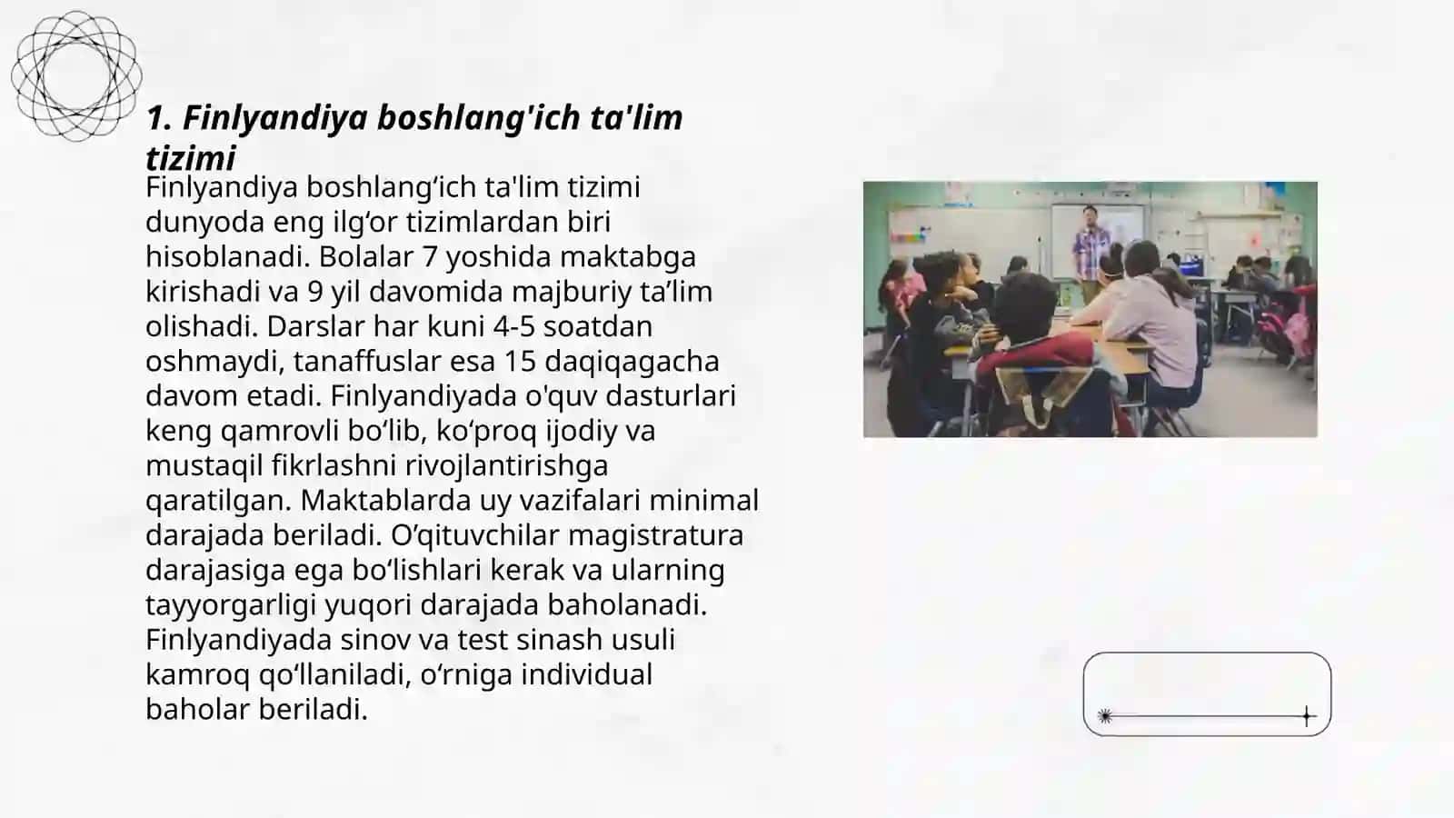 Finlyandiya boshlang'ich ta'lim tizimi 3