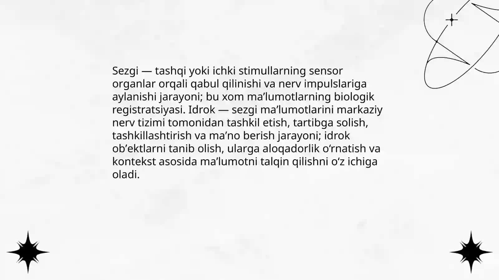 Sezgi va idrok tushunchasi 3