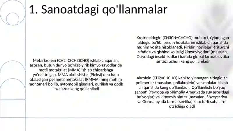 Metarkrolein (CH2=C(CH3)CHO) 3