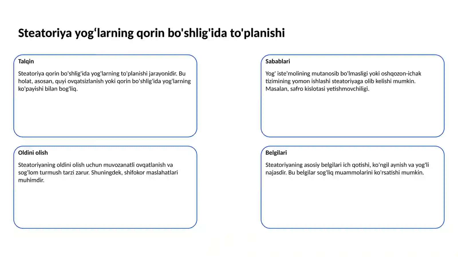 Xolesistitlardagi yogʻlar hazm qilishini buzilishi 3