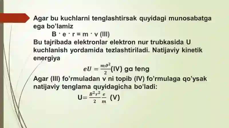ELEKTRONNING SOLISHTIRMA ZARYADINI ANIQLASH 3