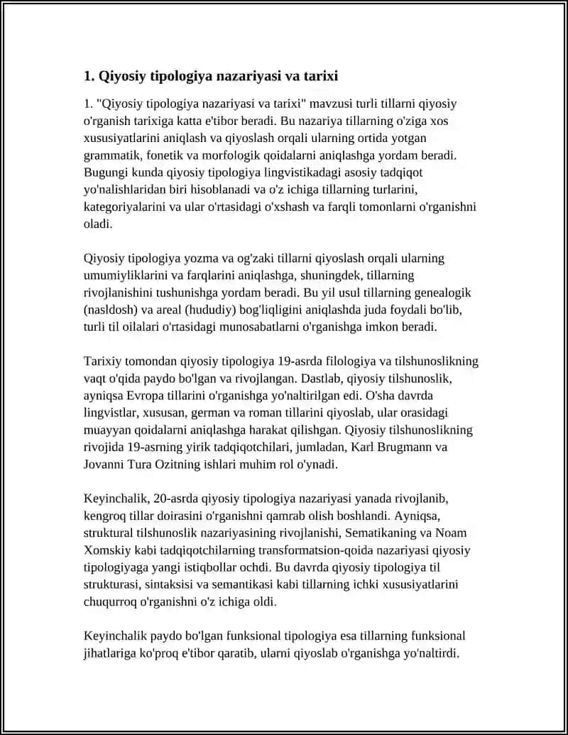 QIYOSIY TIPOLOGIYA 3