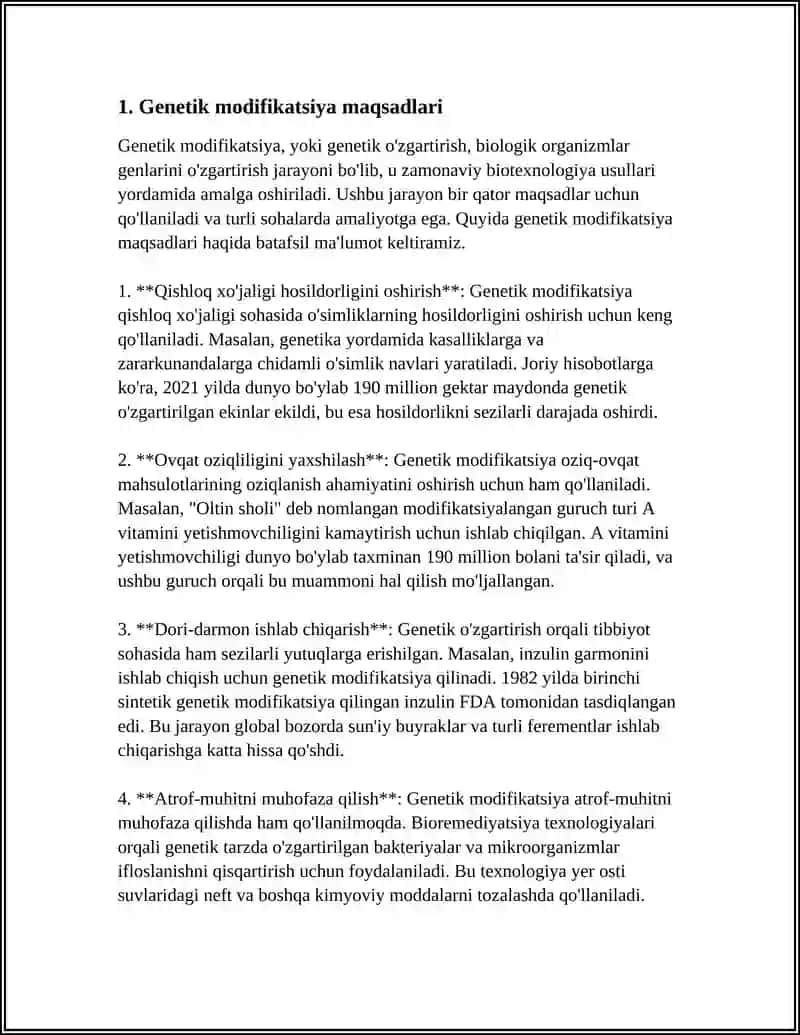 Genetik Modifikatsiya 3
