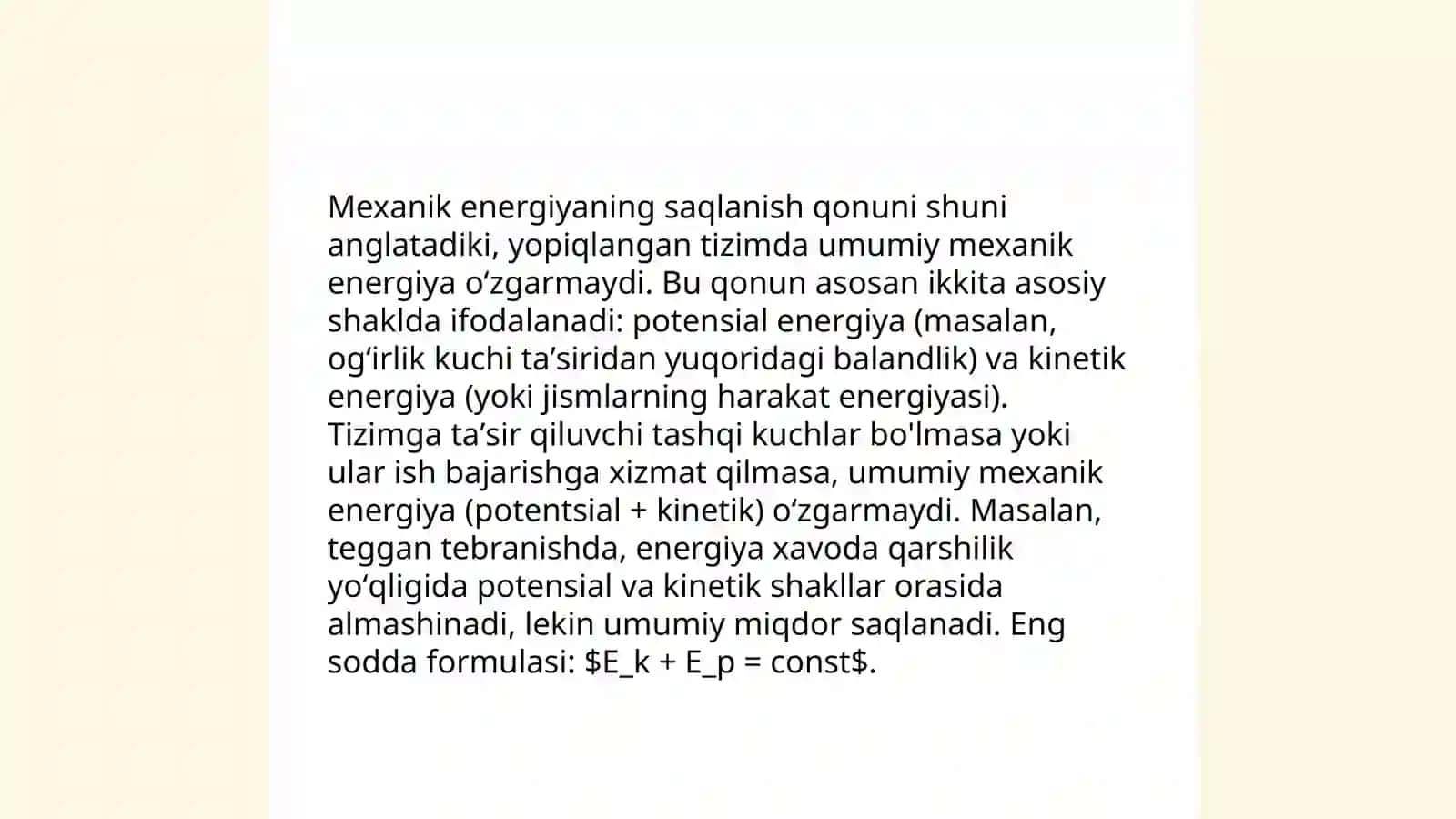Mexanikada saqlanish qonunlari 3