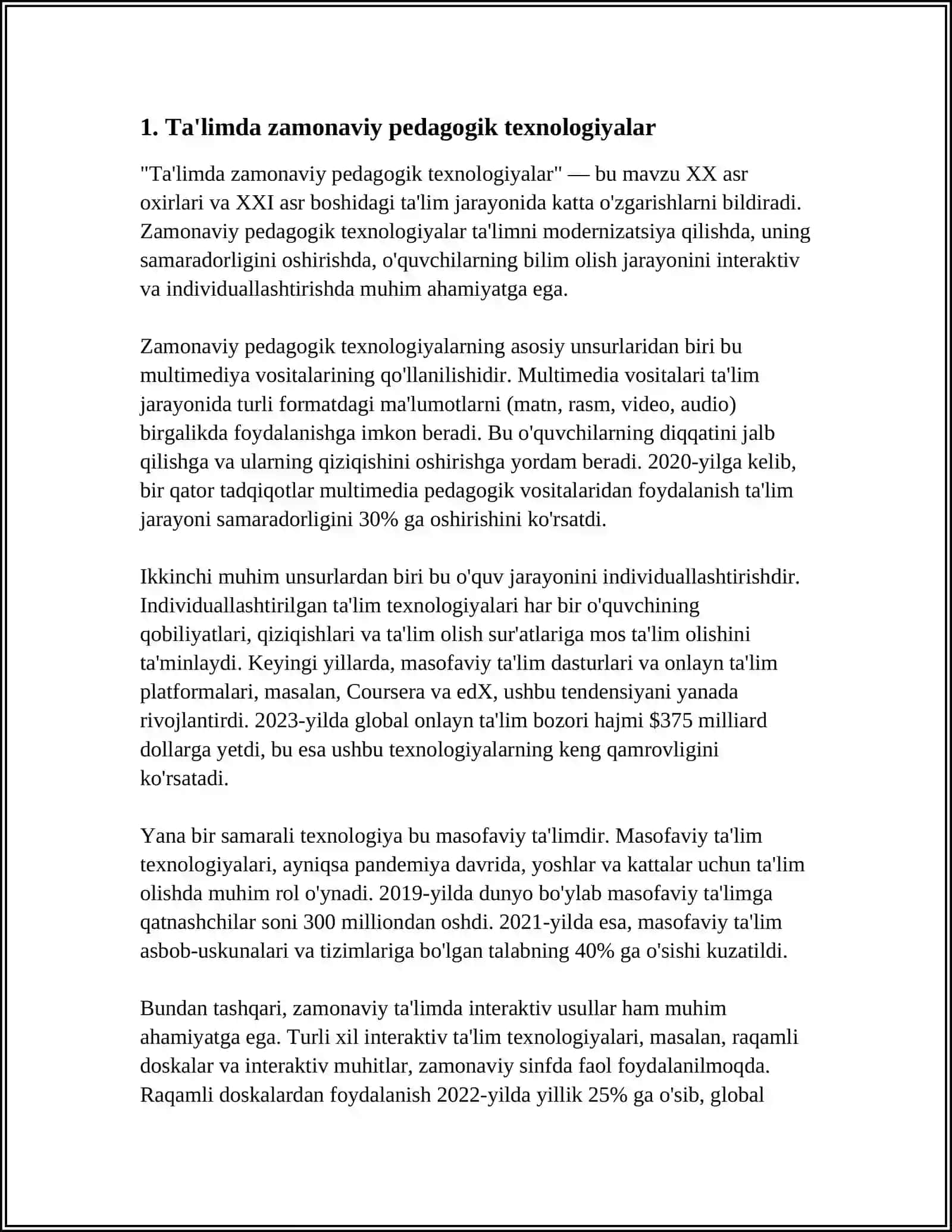 Ta'limda zamonaviy pedagogik texnologiyalar 3