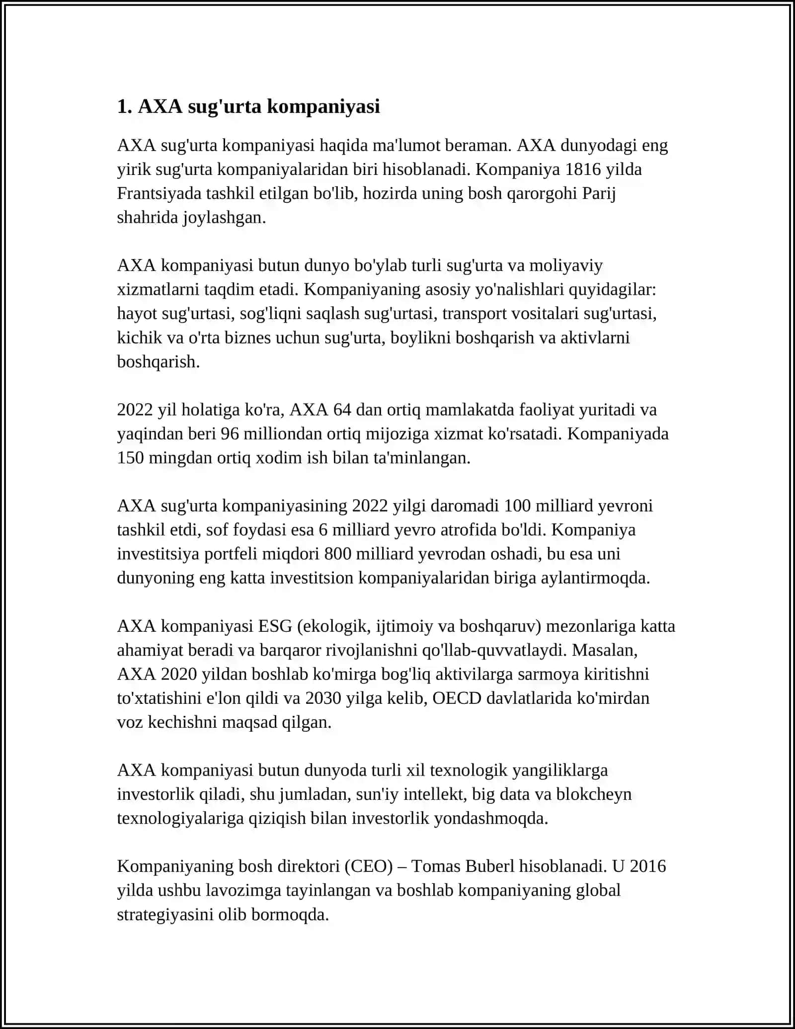 AXA sug'urta kompaniyasi 3