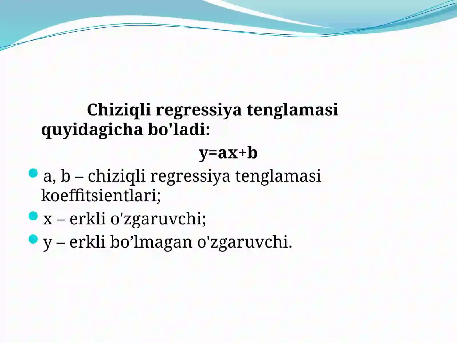 Engkichik kvadratlar usuli 3